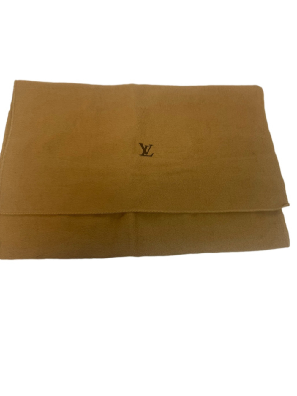 #376 Louis Vuitton Tan Fold-Over Dust Bag with LV Monogram